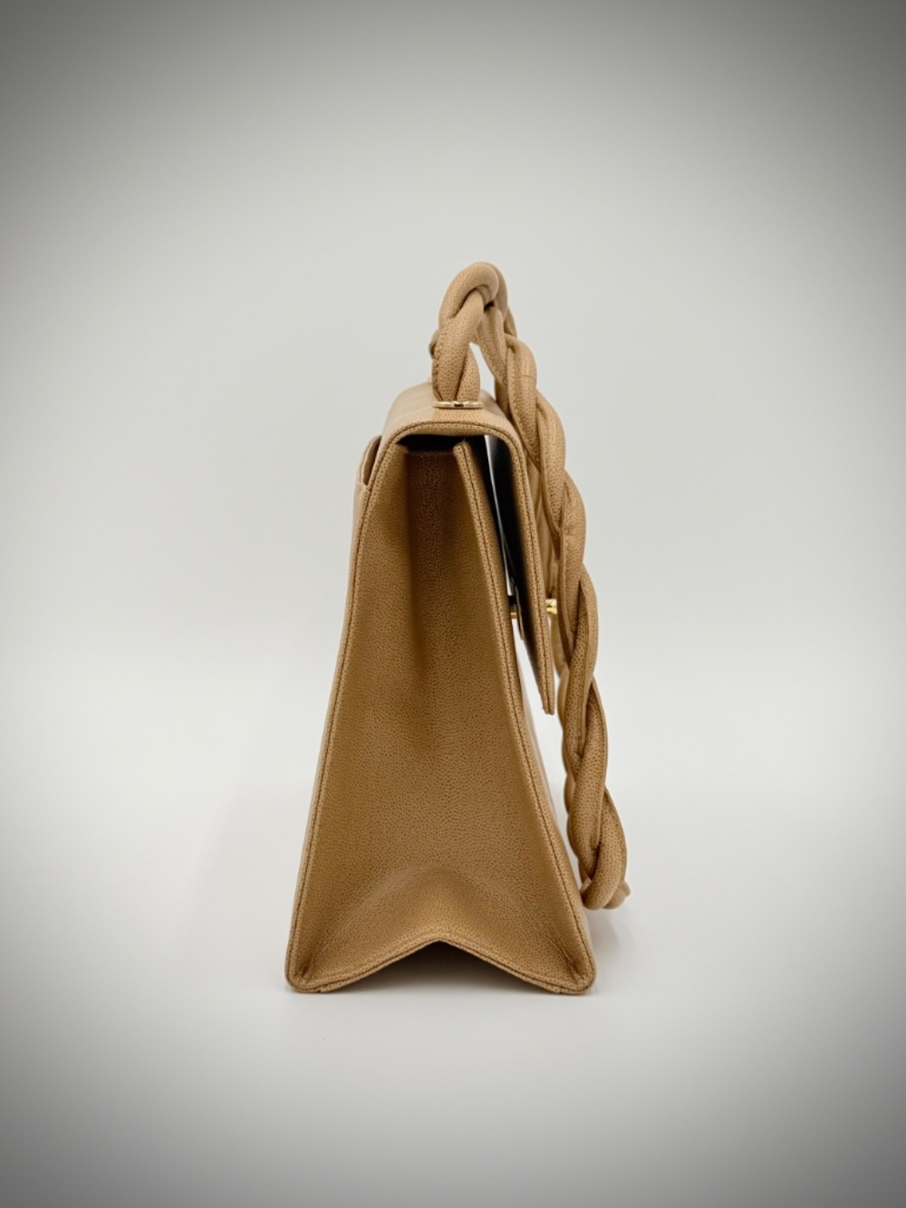 Chanel Vintage Matelassé Caviar Crossbody — Beige - Picture 8 of 16